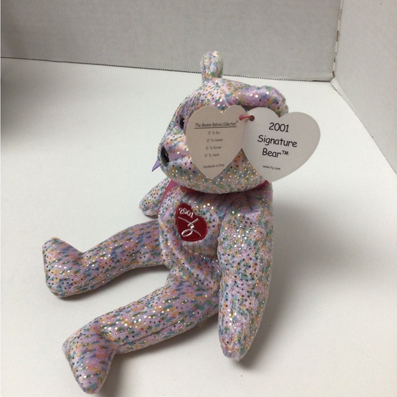 Ty Beanie Baby Retired Signature Bear 2001 - Picture 2 of 3